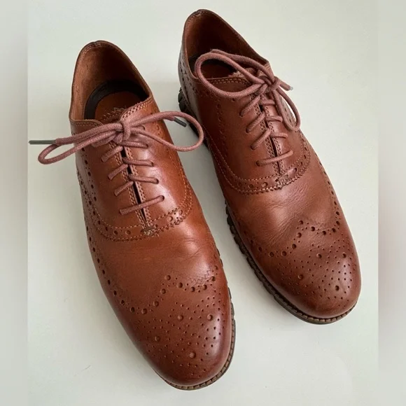 Cole Haan Brown Zerogrand Wingtip Oxfords Size 11 - Picture 1 of 14